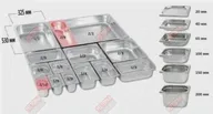 Гастроемкость EKSI 13040E нерж.сталь, GN1/3-40